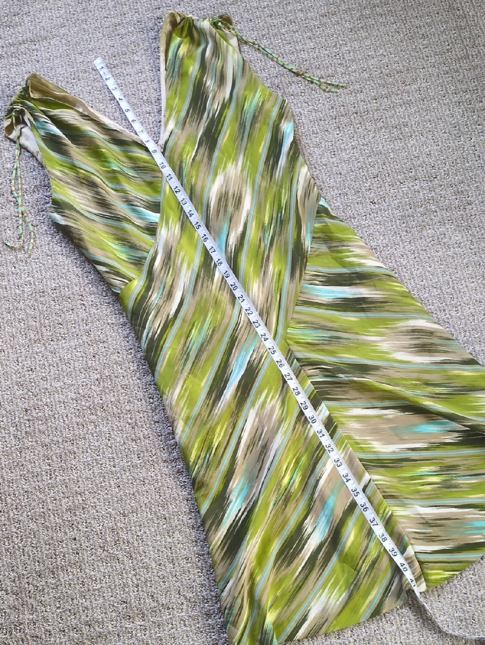 STUNNING Missoni Green Brushstroke Ruched Strap Floaty Midi Dress, Size 48 (16) - Picture 6 of 9